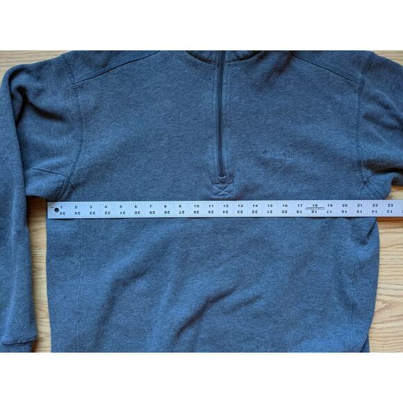 Mens Columbia 1/4 Zip Pullover Sweatshirt Quarter Zip Size LT Gray - Picture 8 of 11